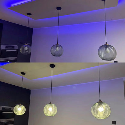 Luxora Glass Pendant Light with Green Tint for Living Room and Dining Spaces