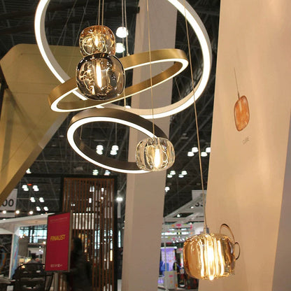 Luxora Modern Colored Glass Multi Pendant Chandelier for Dining Room & Living Room