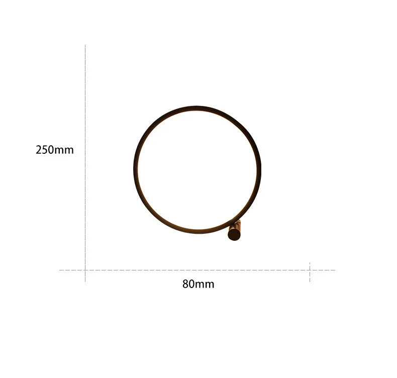 LuxRoyale Halo Nightstand Lamp Dimmable With Halo Ring Accent