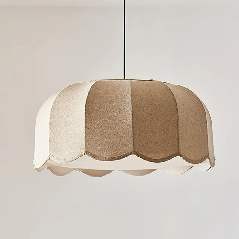 Scalloped Fabric Pendant Light 0