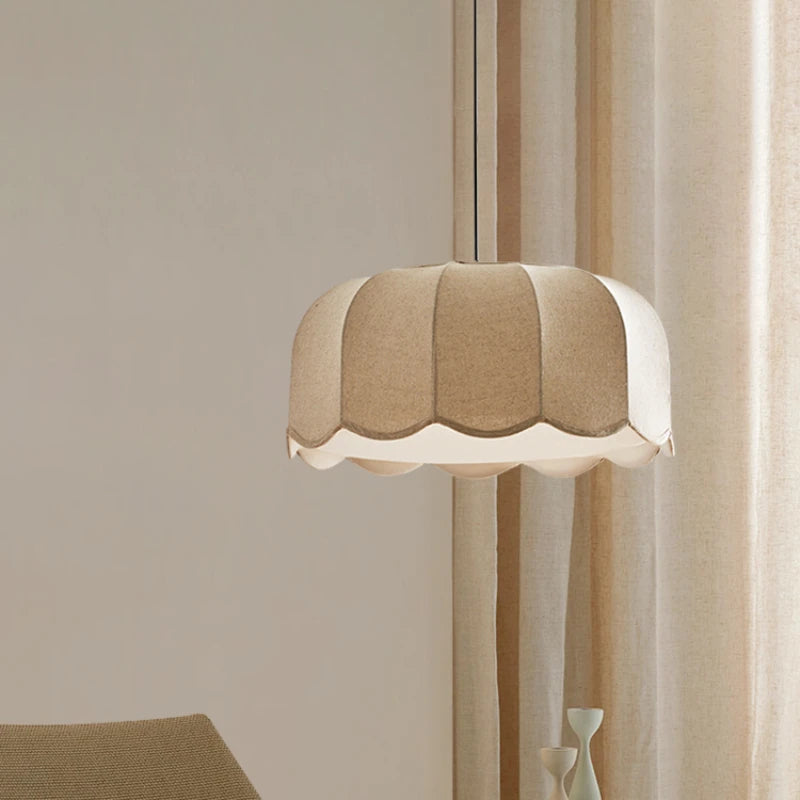 Scalloped Fabric Pendant Light 1