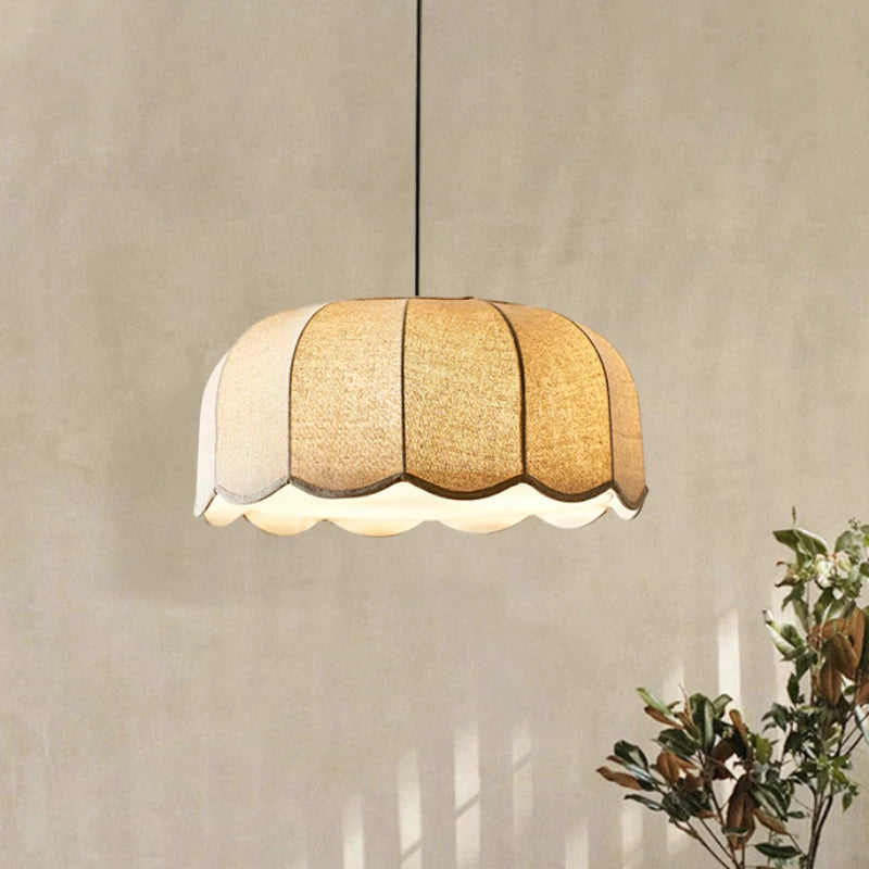 Scalloped Fabric Pendant Light 2