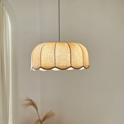 Scalloped Fabric Pendant Light 4