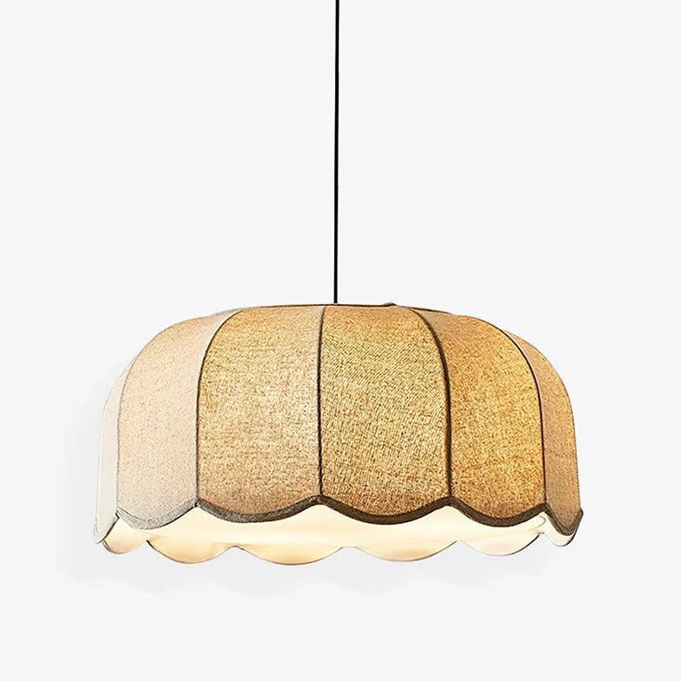 Scalloped Fabric Pendant Light 5