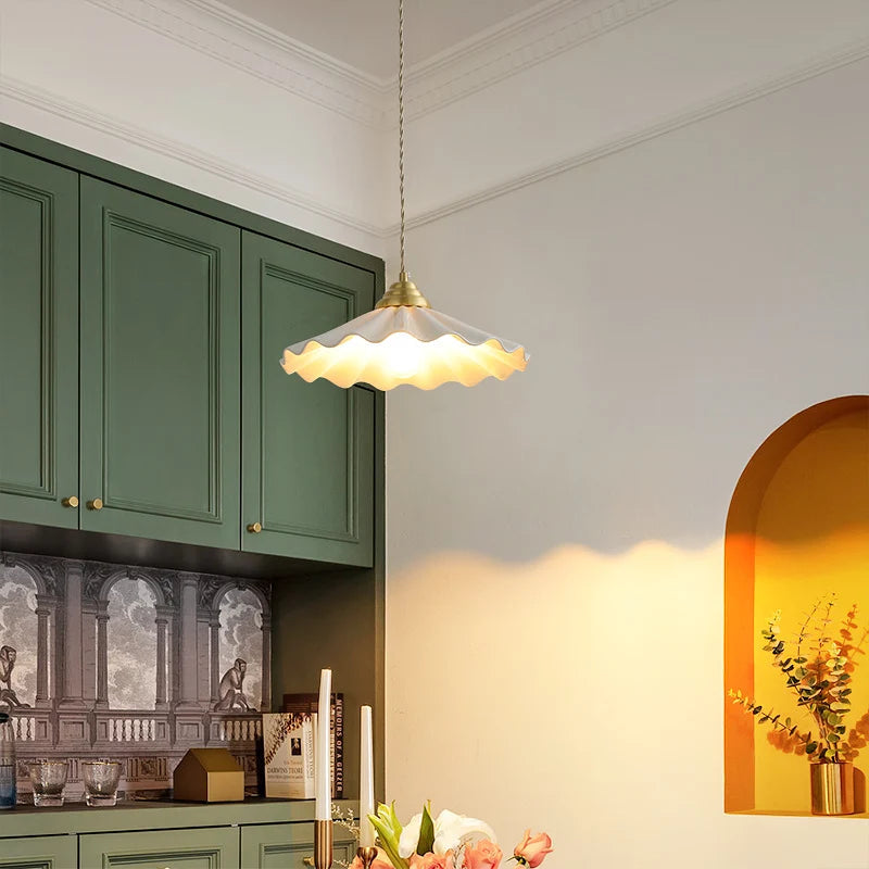 Scandinavian Ceramic LED Hanging Ceiling Pendant Light Fixture - White 0
