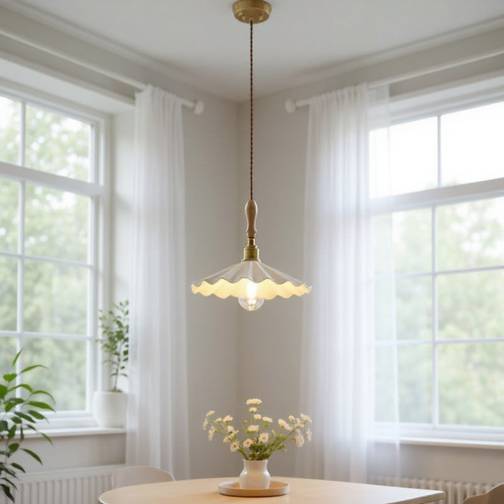 Scandinavian Ceramic LED Hanging Ceiling Pendant Light Fixture - White 5
