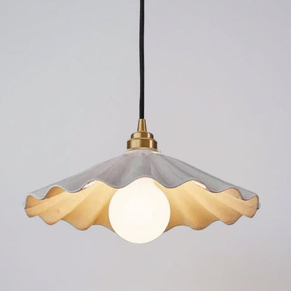 Scandinavian Ceramic LED Hanging Ceiling Pendant Light Fixture - White 9