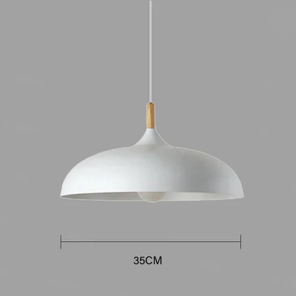Rayvia Scandinavian Oak LED Pendant Lamp Modern Natural Ceiling Light