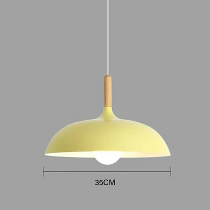 Rayvia Scandinavian Oak LED Pendant Lamp Modern Natural Ceiling Light