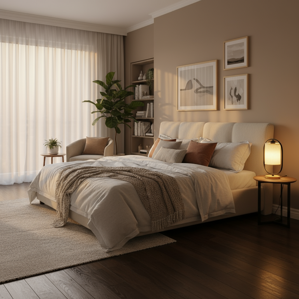 Scandinavian Style Solid Wood Table Lamp – Modern 1-Light Bedside Lamp for Bedroom or Living Room 7