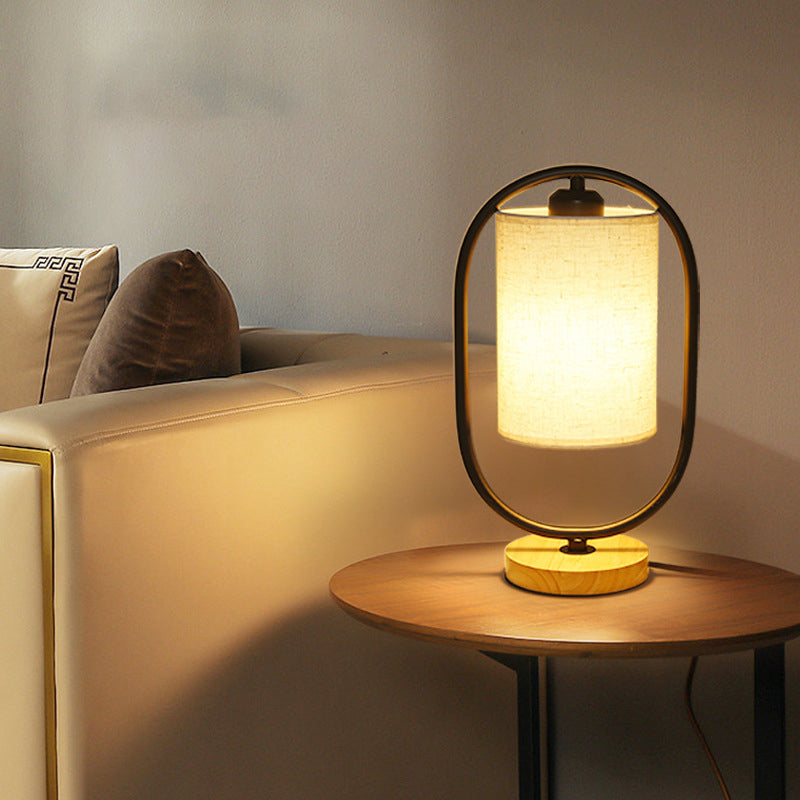 Scandinavian Style Solid Wood Table Lamp – Modern 1-Light Bedside Lamp for Bedroom or Living Room 8