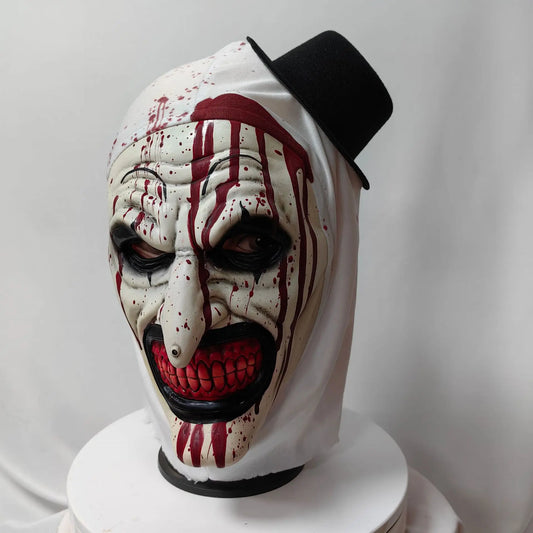 Scary Terrifier 3 Cosplay Mask Halloween Art The Clown Bloody Latex Soft Props Party Adults Terrifier Costume Masks 0