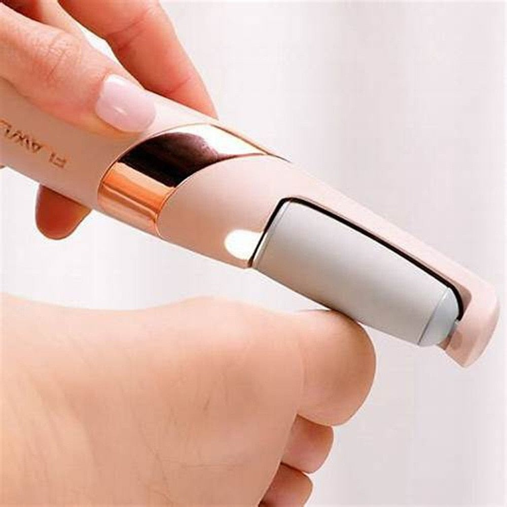 Rechargeable Electric Foot File Callus Remover With Dual Speed 360° Roller Heads Waterproof IPX7 Design USB Charging 1200mAh Battery Built-In Light And Two Grinding Heads For Spa-Quality Pedicure At Home