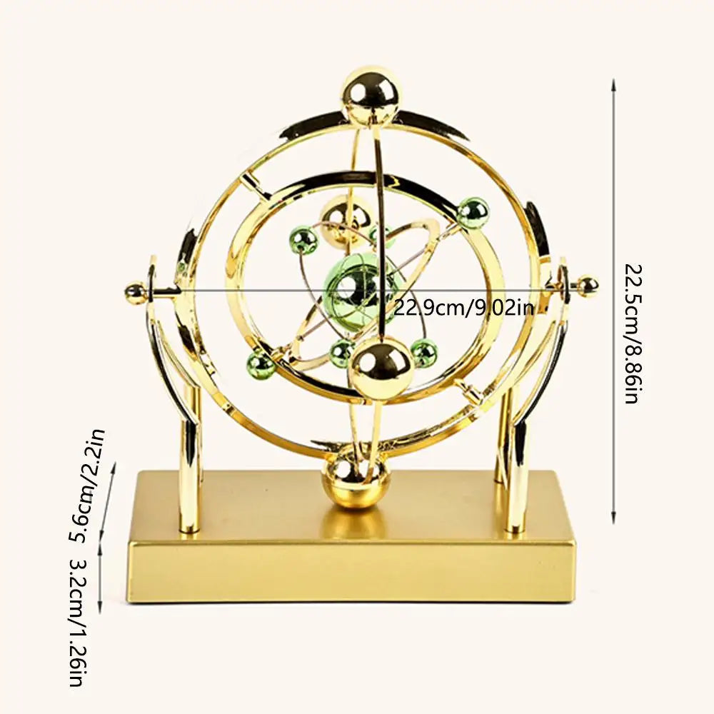 RoyaleGlow Celestial Orbit Perpetual Motion Desk Toy - Kinetic Art Sculpture