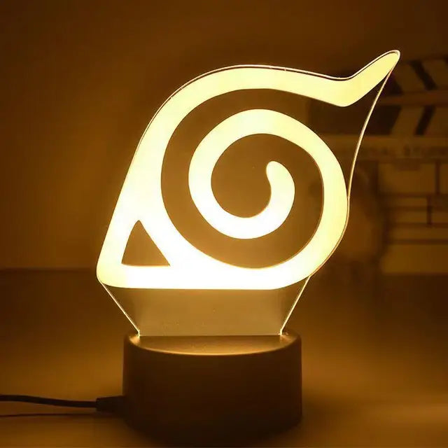 Naruto 3D LED Night Lamp - Anime Character Light with Kakashi, Sasuke, Sakura, and Naruto for Kids' Room Decor and Gifts - T