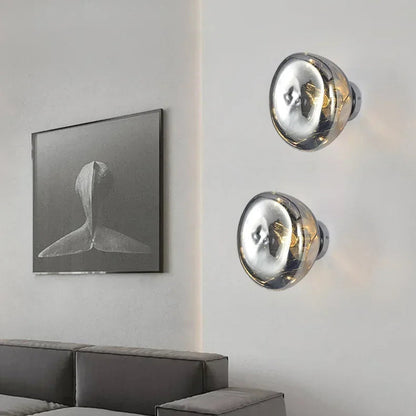 Rayvia Lava Wall Light, Modern Ambient Glass Wall Lamp for Bedroom & Living Room