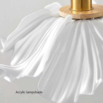 Royelux Frosted Glass Floral Pendant Light - Modern Flower Hanging Lamp