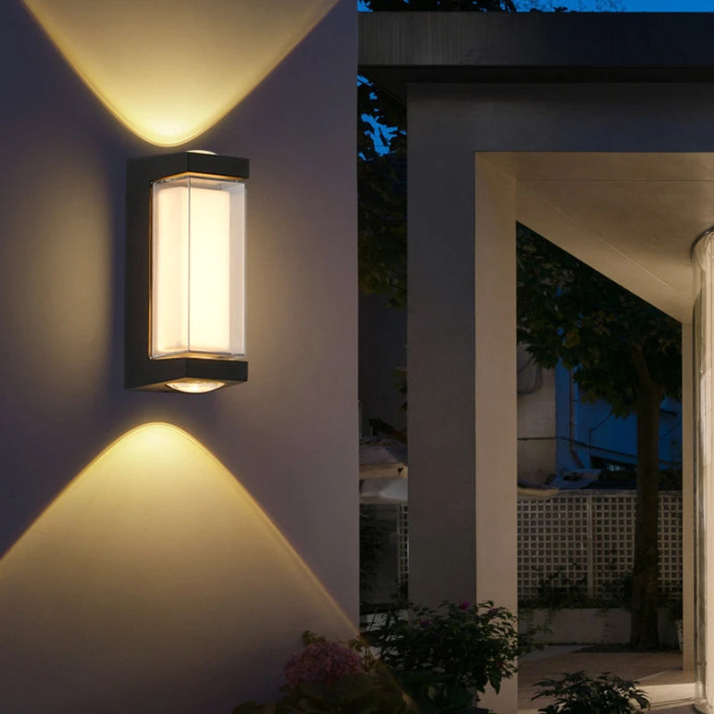 LuxRoyale Nordic Cylinder Outdoor Wall Light with Frosted Diffuser - IP65 Weatherproof
