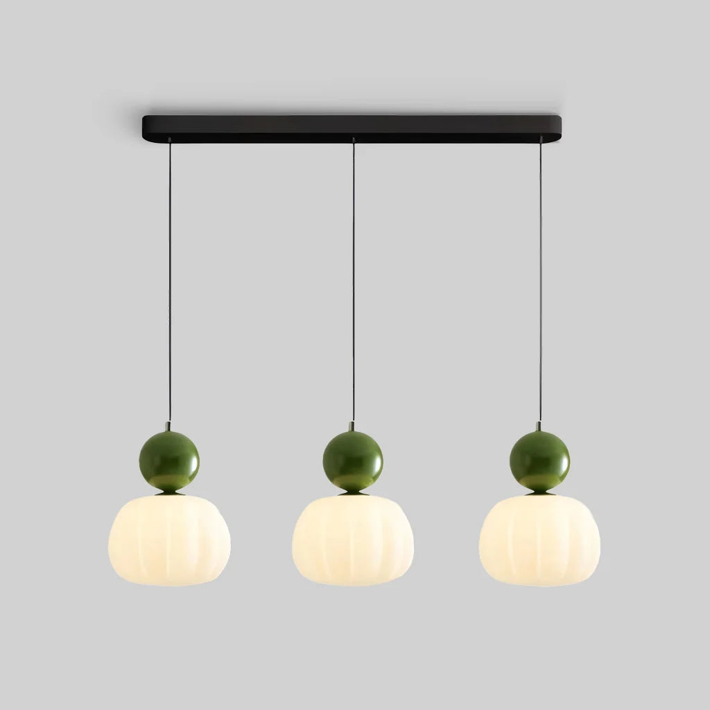 RoyaleGlow Cream Bauhaus Style Art Deco Glass Pendant Light for Modern Spaces