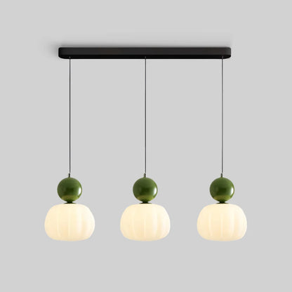 RoyaleGlow Cream Bauhaus Style Art Deco Glass Pendant Light for Modern Spaces