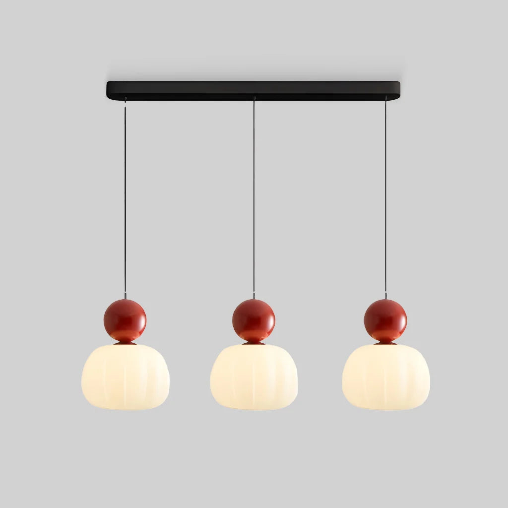 RoyaleGlow Cream Bauhaus Style Art Deco Glass Pendant Light for Modern Spaces