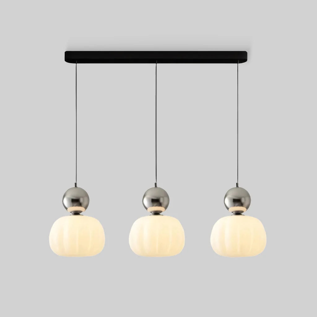 RoyaleGlow Cream Bauhaus Style Art Deco Glass Pendant Light for Modern Spaces