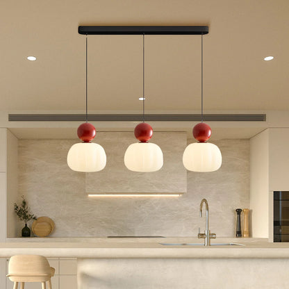 RoyaleGlow Cream Bauhaus Style Art Deco Glass Pendant Light for Modern Spaces