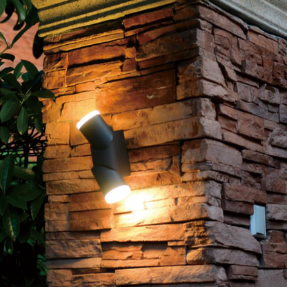 RoyaleGlow Swivel Outdoor Wall Sconce- 13W IP54 Up/Down LED for Porch & Patio
