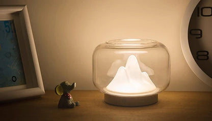 RoyaleGlow Mountain Aquarium Lamp - Unique LED Night Light & Desktop Decor