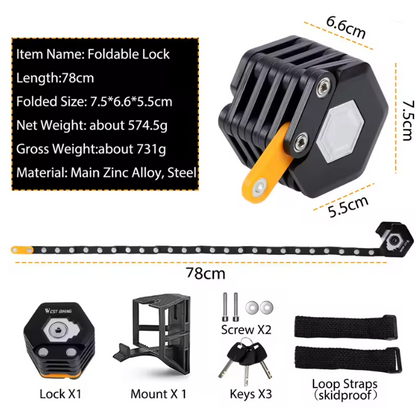 Luxora Heavy-Duty Bike Lock with Keyed Security and Weather Resistance for All Bikes