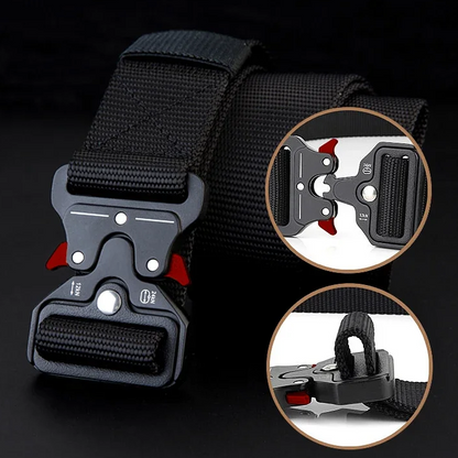 Luxora Tactical Quick Release Outdoor Belt - Adjustable Nylon Belt for Hiking and Camping