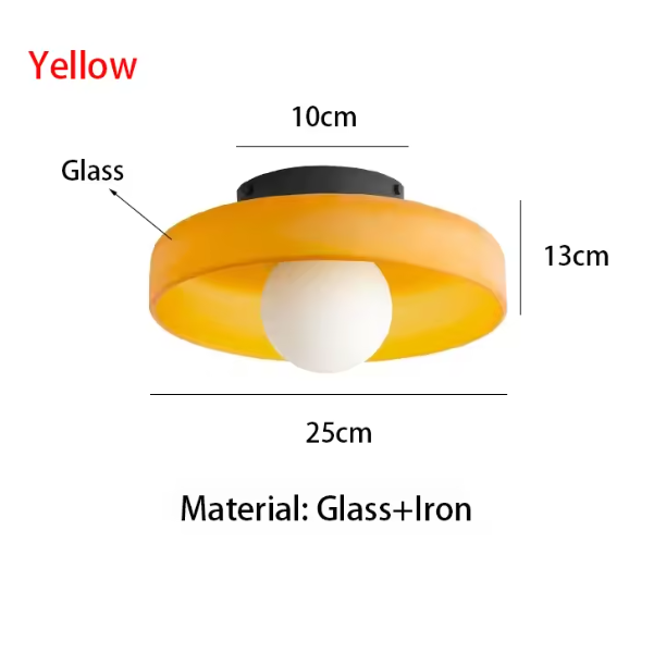 Lumora Multi-Colored Glass Wall Ceiling Lamp 2-in-1 Mounting - Luxury Modern Lighting