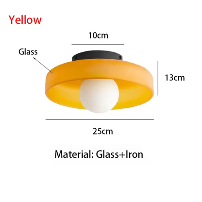 Lumora Multi-Colored Glass Wall Ceiling Lamp 2-in-1 Mounting - Luxury Modern Lighting