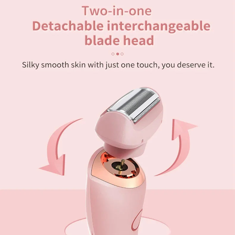 Rayvia Pain-Free Two-In-One Portable Hair Removal Trimmer For Gentle Everyday Grooming