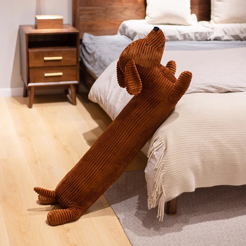 Luxora Long Dachshund Plush Pillow - Soft Stuffed Animal Cushion for Sofa and Home Decor