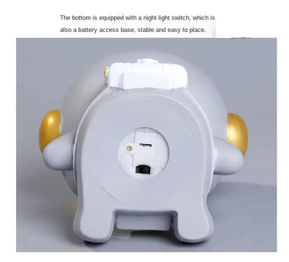 Royallure Astronaut Piggy Bank Night Lamp for Kids – Soft USB/Battery Light & Money Saver