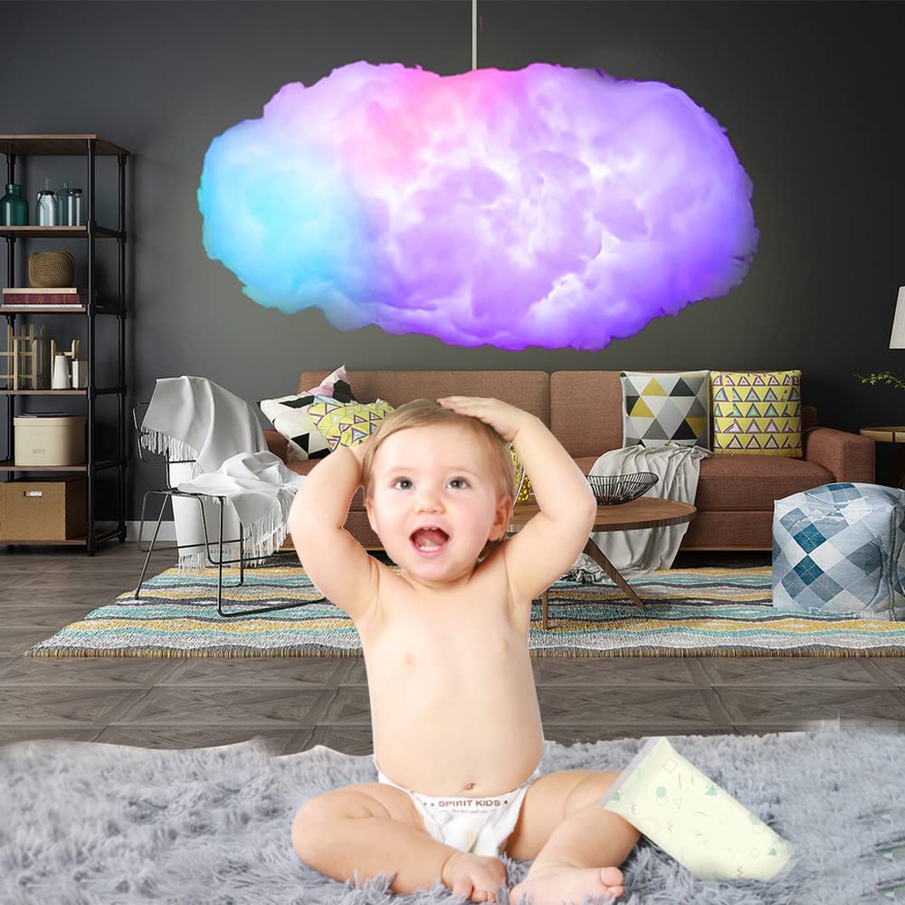 RoyaleGlow Thunder Cloud Lightning Lamp with Remote Control
