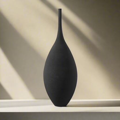 Minimalist Ceramic Vase – Handcrafted Matte Finish Decorative Vase for Modern Home Styling