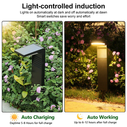 Solar LED Pathway Lights - Waterproof, Dual Color Solar Garden Lights - Only Warm