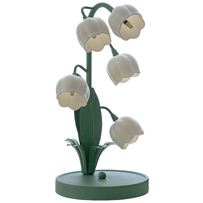 LuxRoyale Lily of the Valley Table Lamp - 3 Color LED Floral Accent Light