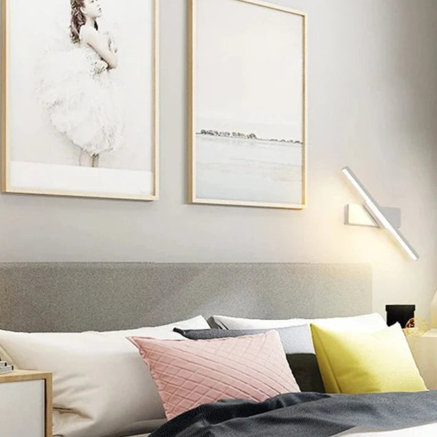 Rotatable LED Wall Light - Modern Lamp for Bedroom & Living Room - Black / 3 Colors