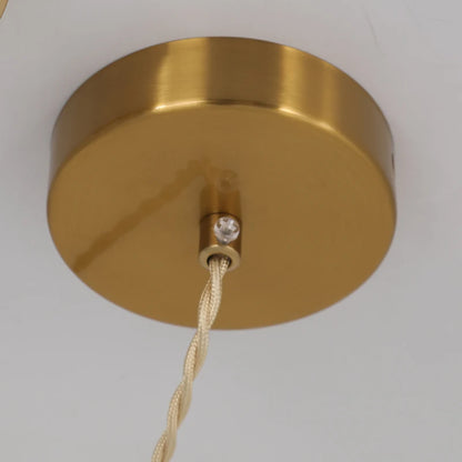 LuxRoyale Vintage Ribbed White Ceramic Minimalist Pendant Light Gold Hardware