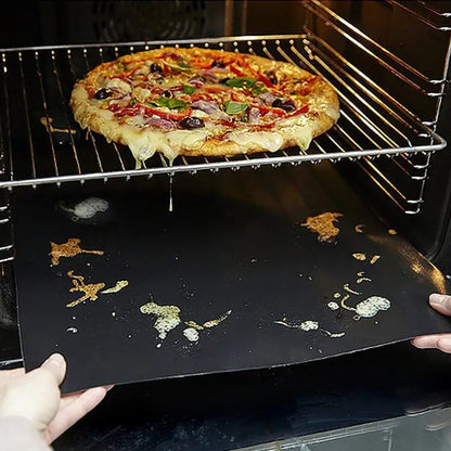 Royallure 2-Pack Large Reusable Non-Stick Oven Liner Mats, PTFE Teflon, Heat-Resistant