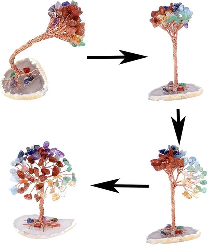 Royallure Crystal Money Tree – Amethyst Healing Gemstone Tree - Zishu
