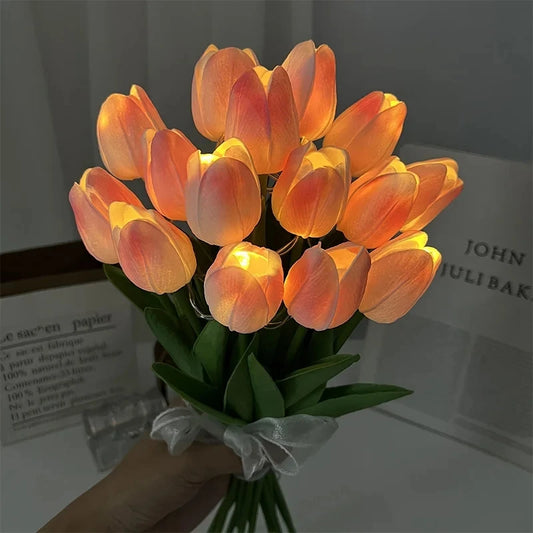 Royaleva LED Tulip Night Light – Artificial Bouquet for Home & Event Décor