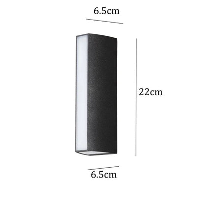 Rayvia Modern Outdoor Wall Light - Vertical Waterproof LED Fixture