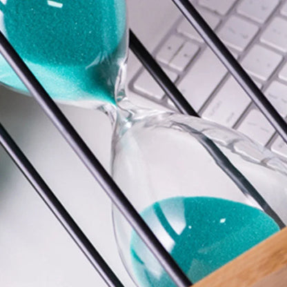 RoyaleGlow 60-Minute Sand Timer - Large Metal & Glass Hourglass for Desk Decor & Productivity