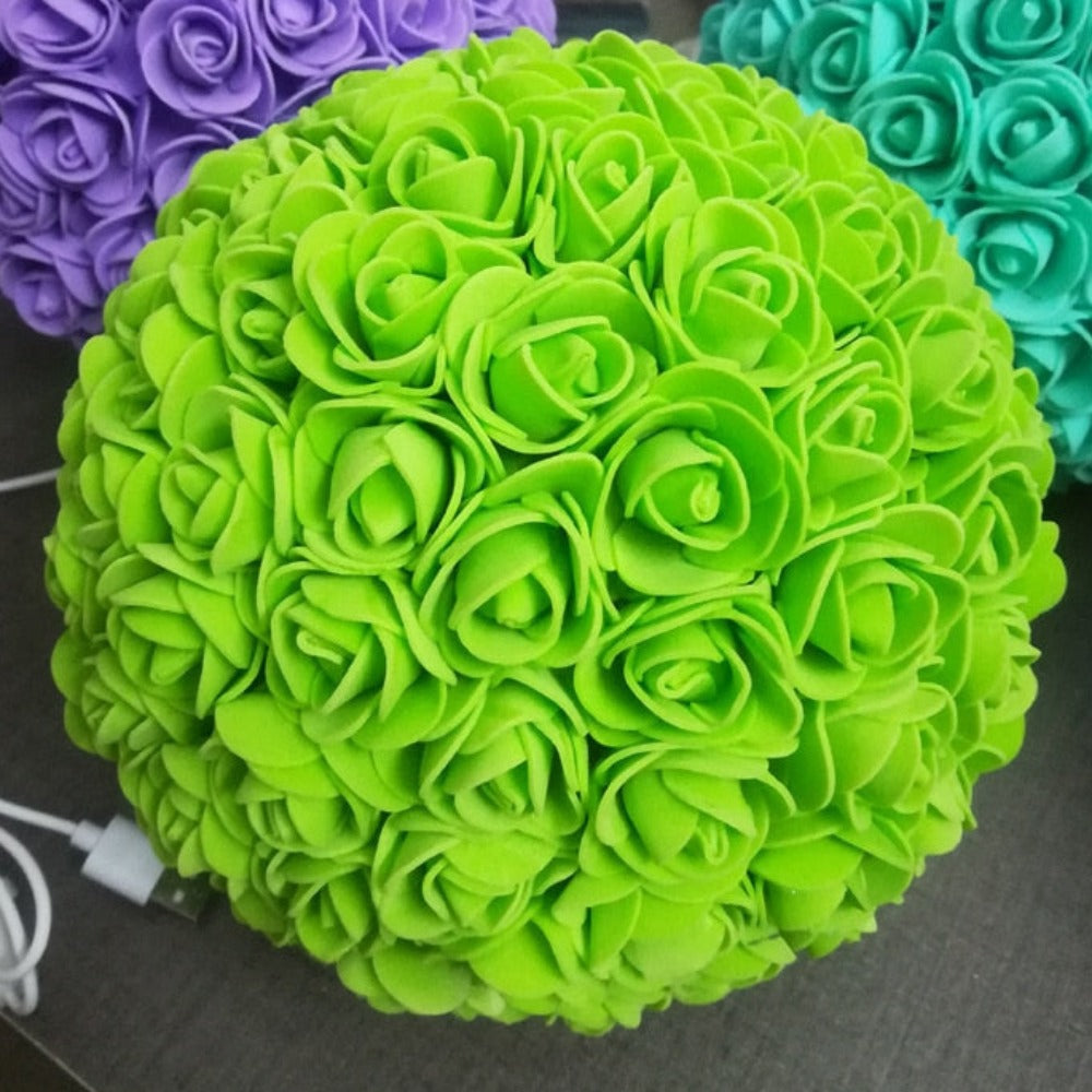 Royallure 3D Rose Sphere Flower Lamp - 9 Stunning Colors - Green