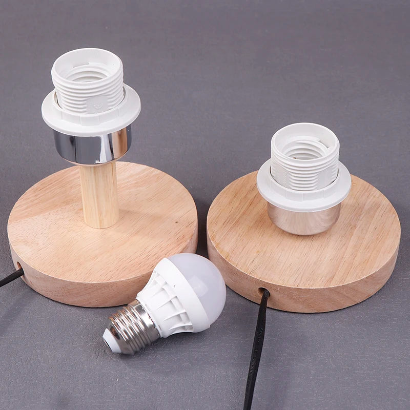 Royallure Wooden Table Lamp Base with E27 Holder & On/Off Switch for Home Lighting