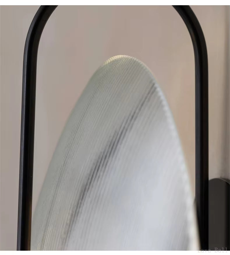 Royelux Modern Glass Wall Lamp - Round Indoor Sconce Lighting